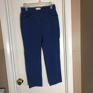 Amazing Royal Blue Houndstooth Cropped Pants!